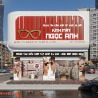 Thiết kế shop kính mắt Ngọc Anh tại Hà Nội chỉ 45m2